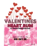 Valentines Heart Rum Edition No. 7 XO Superior Blended Caribbean Rom flaske